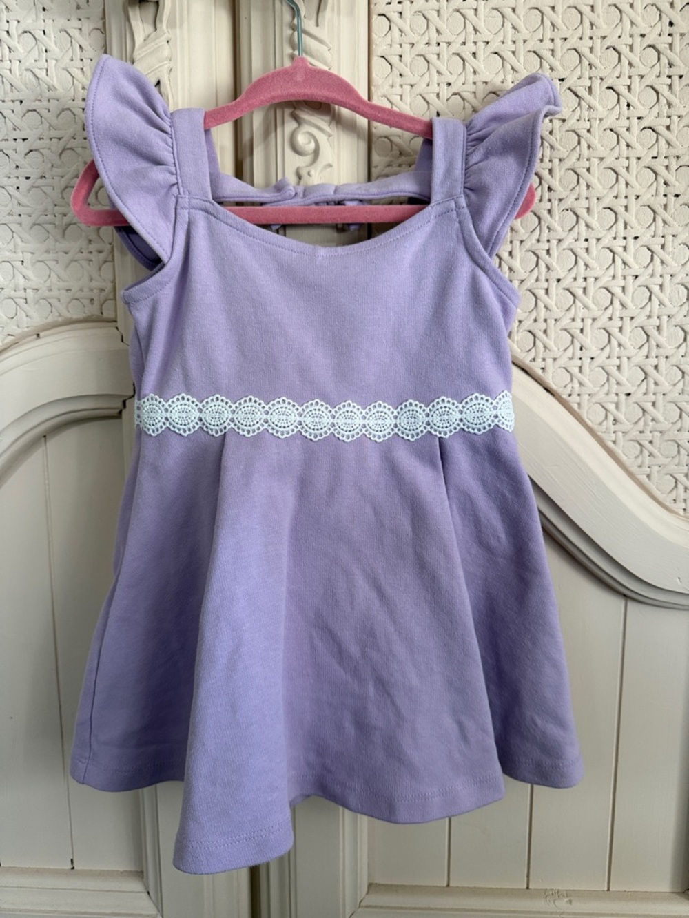Janie and Jack lilac dress with Lace Trim